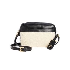 Tommy Hilfiger Julia Sherpa Crossbody Black/Cream Bag